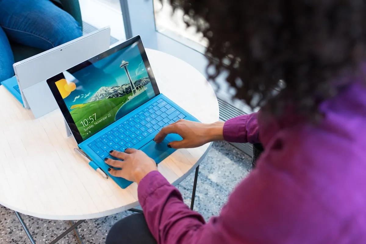Marketing professional reviewing campaign performance