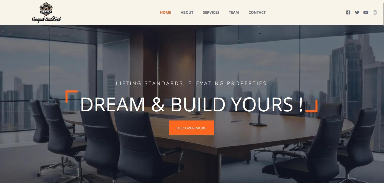 Vinayak BuildTech — Real Estate Developer Website Transformation