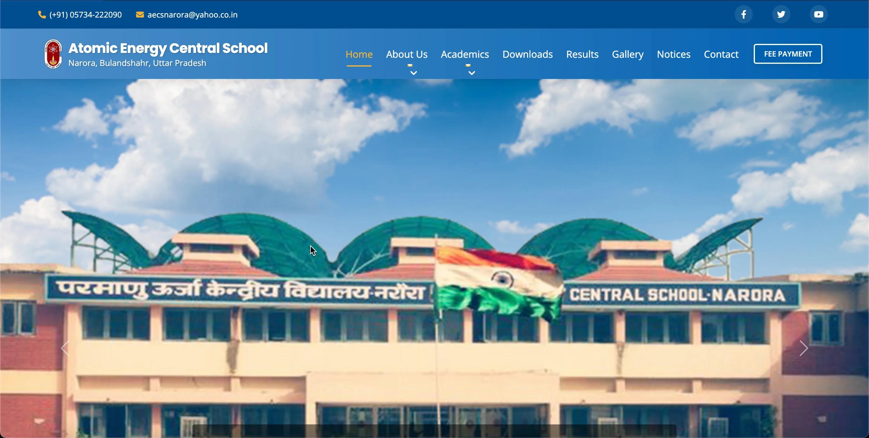 AECS Narora — Modern Educational Website with Specialized Features